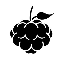 cloudberry fruit icon, cloudberry fruit silhouette vector illustration-simple silhouette illustration of cloudberry fruit, perfect for cloudberry fruit logos and icons