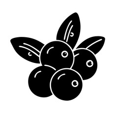 acai berry icon, acai berry silhouette vector illustration-simple silhouette illustration of acai berry, perfect for acai berry logos and icons