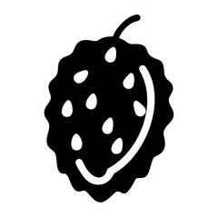 soursop fruit icon, soursop fruit silhouette vector illustration-simple silhouette illustration of soursop fruit, perfect for soursop fruit logos and icons