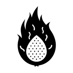 dragon fruit icon, dragon fruit silhouette vector illustration-simple silhouette illustration of dragon fruit, perfect for dragon fruit logos and icons