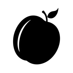 plum icon, plum silhouette vector illustration-simple silhouette illustration of plum, perfect for plum logos and icons