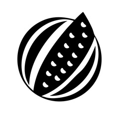 watermelon icon, watermelon silhouette vector illustration-simple silhouette illustration of watermelon, perfect for watermelon logos and icons