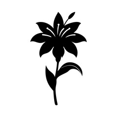 crocosmia flower icon, crocosmia flower silhouette vector illustration-simple silhouette illustration of crocosmia flower, perfect for crocosmia flower logos and icons