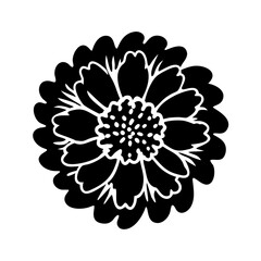 scabiosa flower icon, scabiosa flower silhouette vector illustration-simple silhouette illustration of scabiosa flower, perfect for scabiosa flower logos and icons