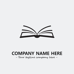 Book illustration black and white for logo company vector image
