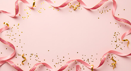 abstract pink background ribbon