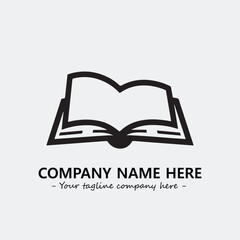 Book illustration black and white for logo company vector image

