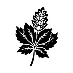 astilbe flower icon, astilbe flower silhouette vector illustration-simple silhouette illustration of astilbe flower, perfect for astilbe flower logos and icons