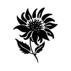 Obraz premium bee balm flower icon, bee balm flower silhouette vector illustration-simple silhouette illustration of bee balm flower, perfect for bee balm flower logos and icons
