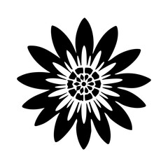 passionflower flower icon, passionflower flower silhouette vector illustration-simple silhouette illustration of passionflower flower, perfect for passionflower flower logos and icons