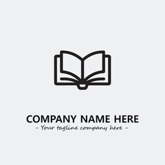 Book illustration black and white for logo company vector image
