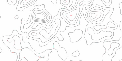 Black and white wave abstract topographic map contour, lines Pattern background. Topographic map and landscape terrain texture grid. 