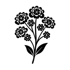 swee alyssumt flower icon, swee alyssumt flower silhouette vector illustration-simple silhouette illustration of swee alyssumt flower, perfect for swee alyssumt flower logos and icons