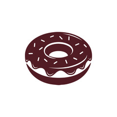 donut vector silhouette clip art logo design
