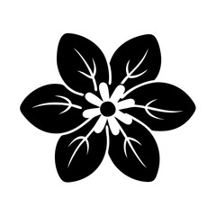 forget me not flower icon, forget me not flower silhouette vector illustration-simple silhouette illustration of forget me not flower, perfect for forget me not flower logos and icons