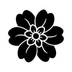 forget me not flower icon, forget me not flower silhouette vector illustration-simple silhouette illustration of forget me not flower, perfect for forget me not flower logos and icons