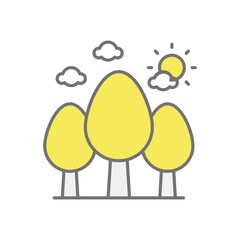 Forest  icon vector stock illustration