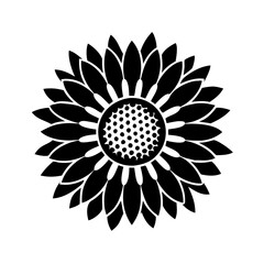 sunflower flower icon, sunflower flower silhouette vector illustration-simple silhouette illustration of sunflower flower, perfect for sunflower flower logos and icons