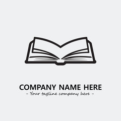 Book illustration black and white for logo company vector image
