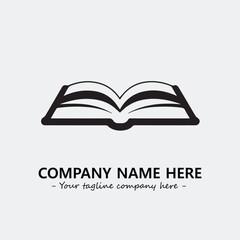 Book illustration black and white for logo company vector image
