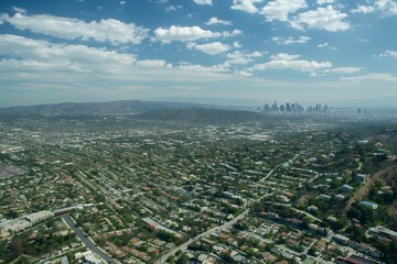 Vast Cityscape of Los Angeles Stretching Towards Downtown