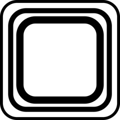 Rounded square blend line effect. Geometric shapes