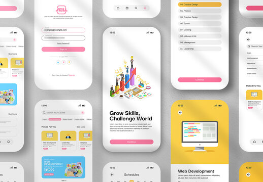 Skill Developing App Ui Design Layout