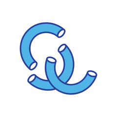 Macaroni  icon vector stock illustration