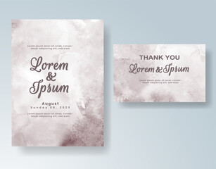 Wedding invitation with abstract watercolor background