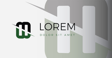 Creative MHW initial letter logo concept. Unique MHW letter design.