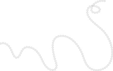 Dotted curve outline shape. Design for decoration