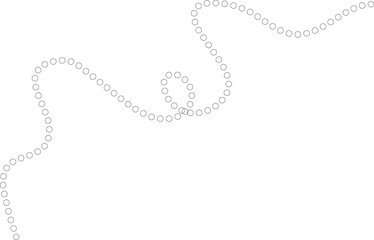 Dotted curve outline shape. Design for decoration