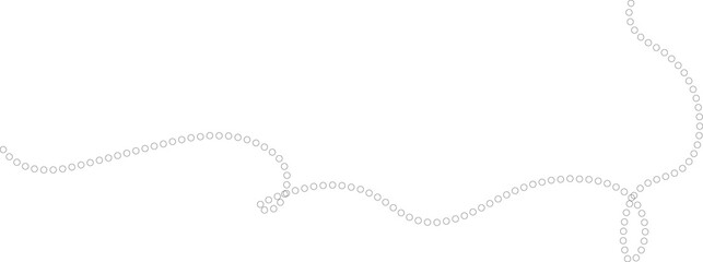 Dotted curve outline shape. Design for decoration