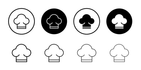 Chef hat icon Logo symbol sign set