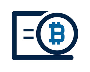 Obraz premium Bitcoin symbol representing cryptocurrency and financial exchange 