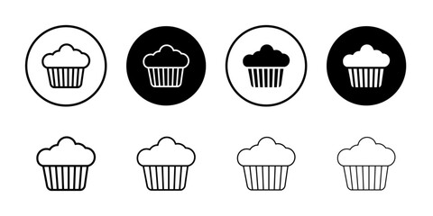 Cupcake icon (2) Logo symbol sign set