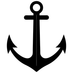 Anchor Silhouette Vector – Nautical Marine Clipart Design