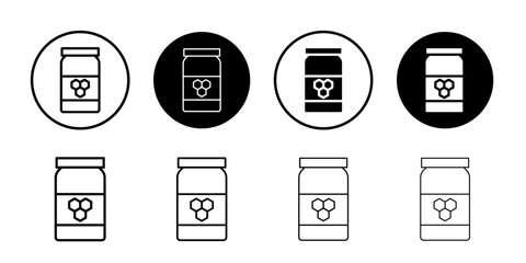 Honey jar icon Logo symbol sign set