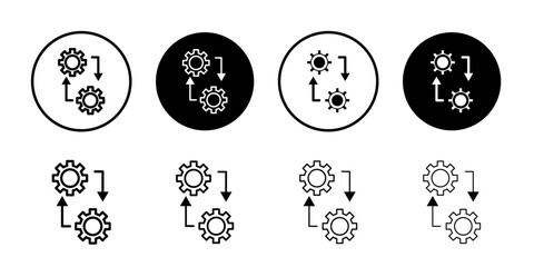 Methodology icon Logo symbol sign set