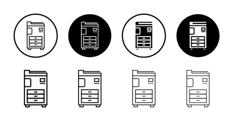 Office printer icon Logo symbol sign set