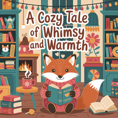 cute coloring book cover, cover, cute kids illustration, cartoon cover, cartoon illustration, kawaii coloring, easy and bold, kawaii cover, cozy, cozy cover, fuzzy, hygge, coloring pages, adult colori