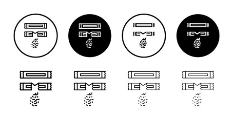Ripped packet sugar icon Logo symbol sign set