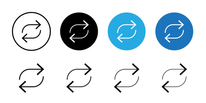Repeat icon Logo symbol sign set