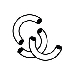 Macaroni  icon vector stock illustration