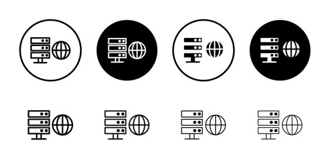 Obraz premium Web server icon Logo symbol sign set