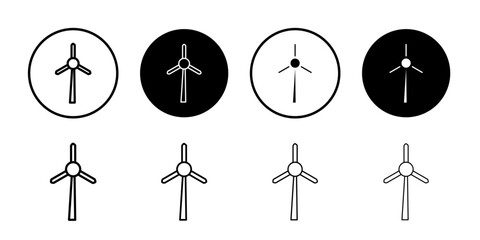 Wind energy icon Logo symbol sign set
