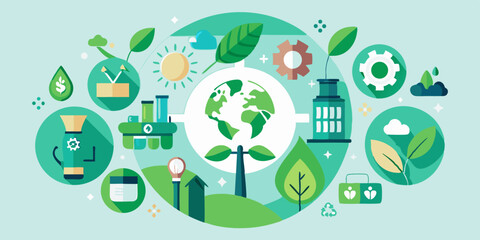 ecology flat icon vector pictogram