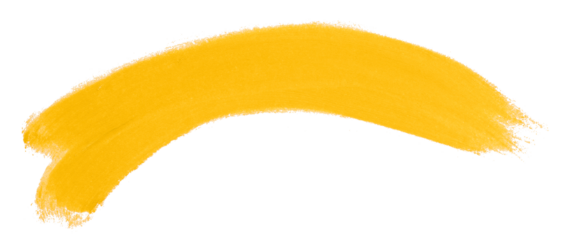 yellow brush isolated on transparent background