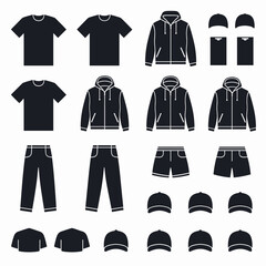 cloths mockup, vector mockup, digital, vector t shirts, vector shirts, silhouette clothing, shirt, clothes, fashion, vector, t-shirt, jacket, dress, illustration, set, wear, design, polo, coat, men, t