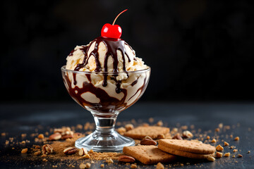 Decadent Indulgence Chocolate-Dipped Ice Cream Delight.